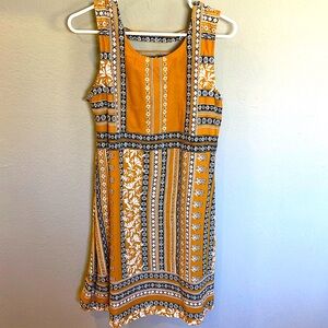 Maurices flower motif dress in yellow brown colour